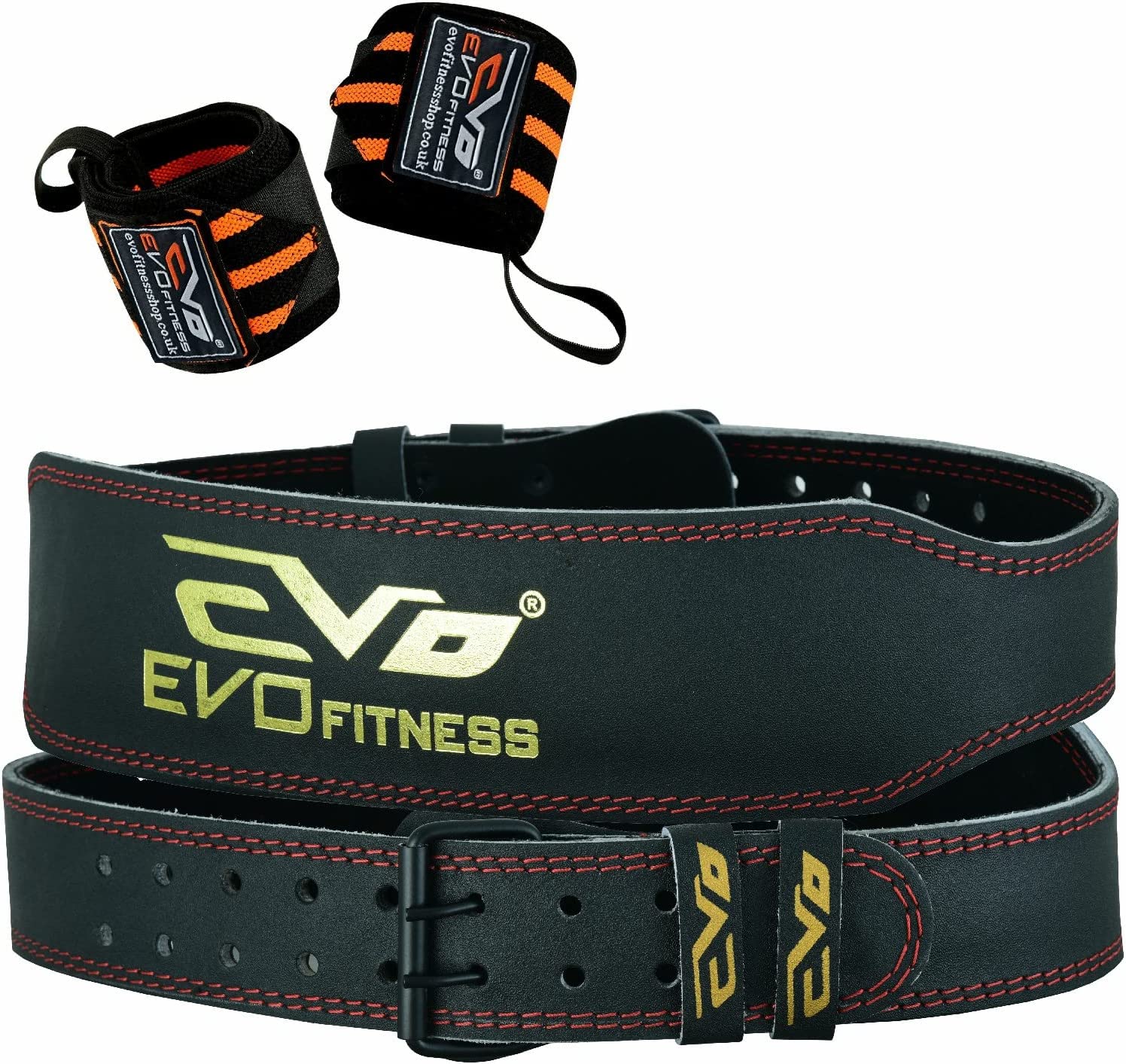 EVO 4" 6" Black PURE LEATHER GYM BELTS - Image 6