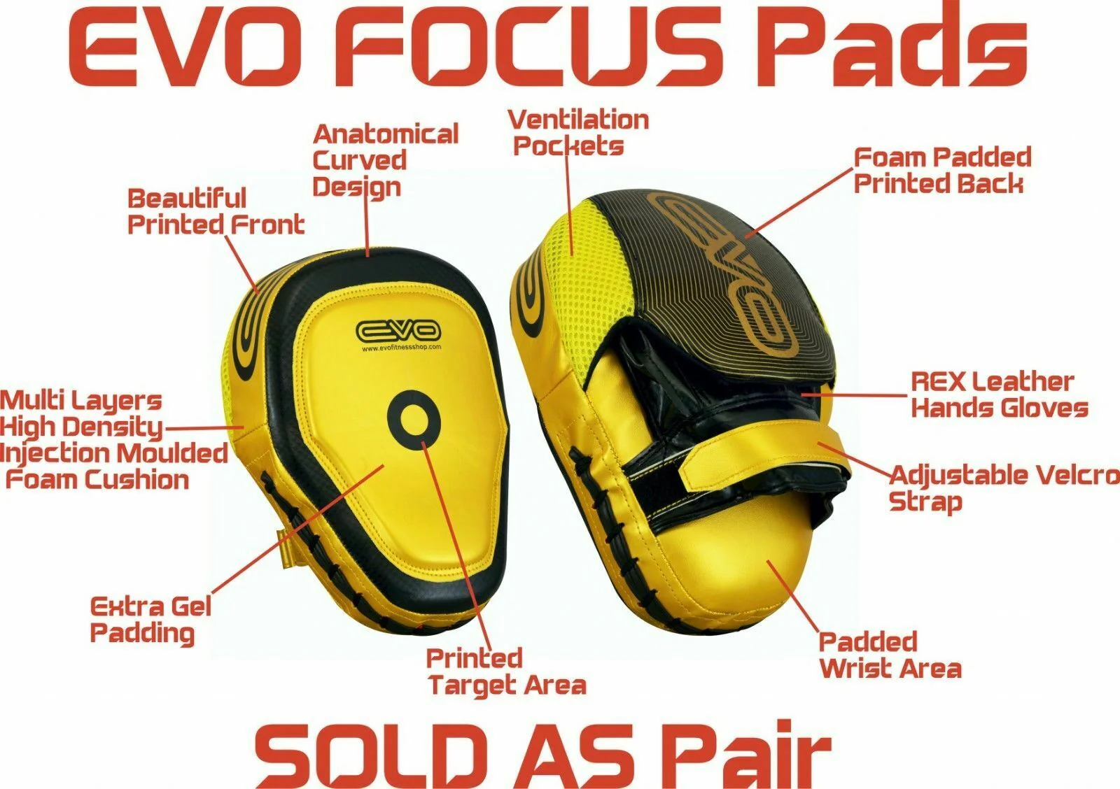 EVO Curved Boxing MMA Focus Pads - Image 29