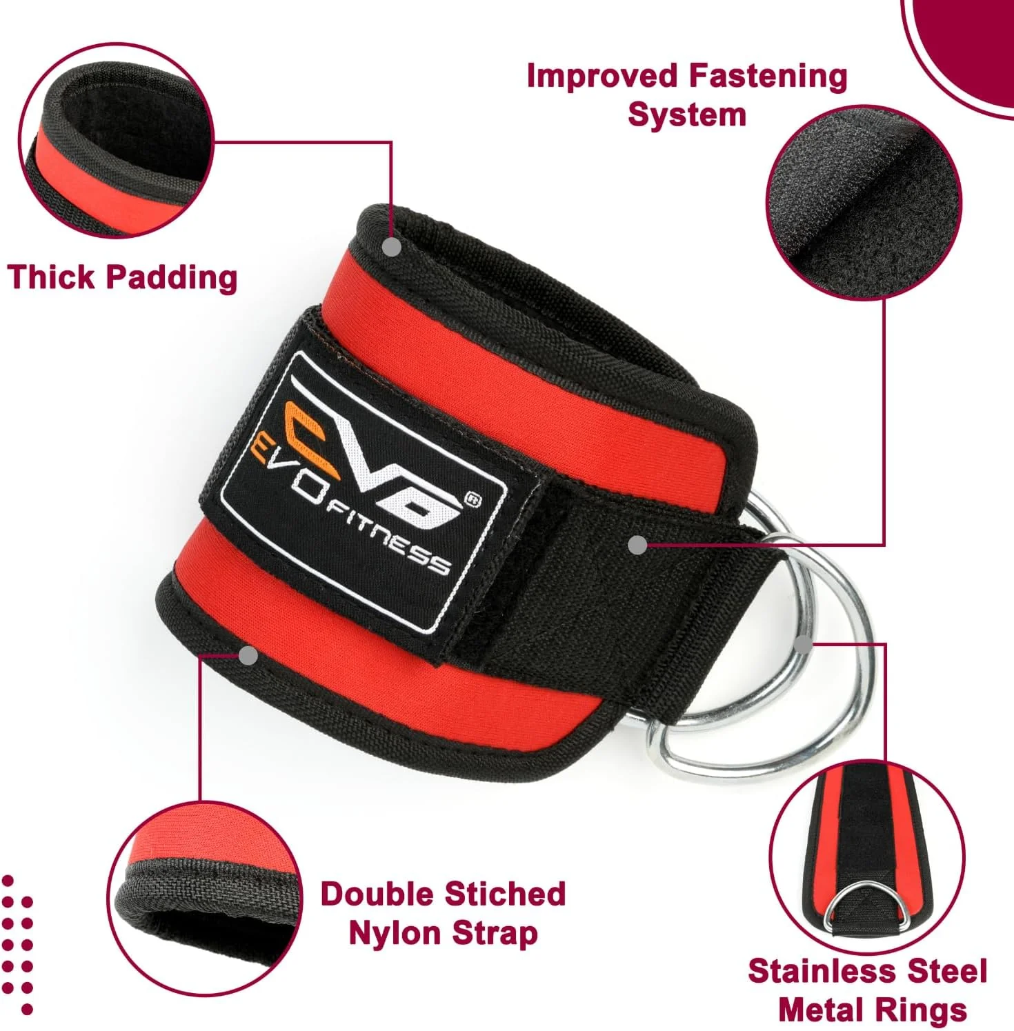 EVO Double D Ring Red - Image 5