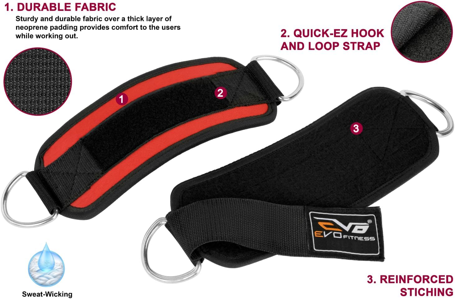 EVO Double D Ring Red - Image 6