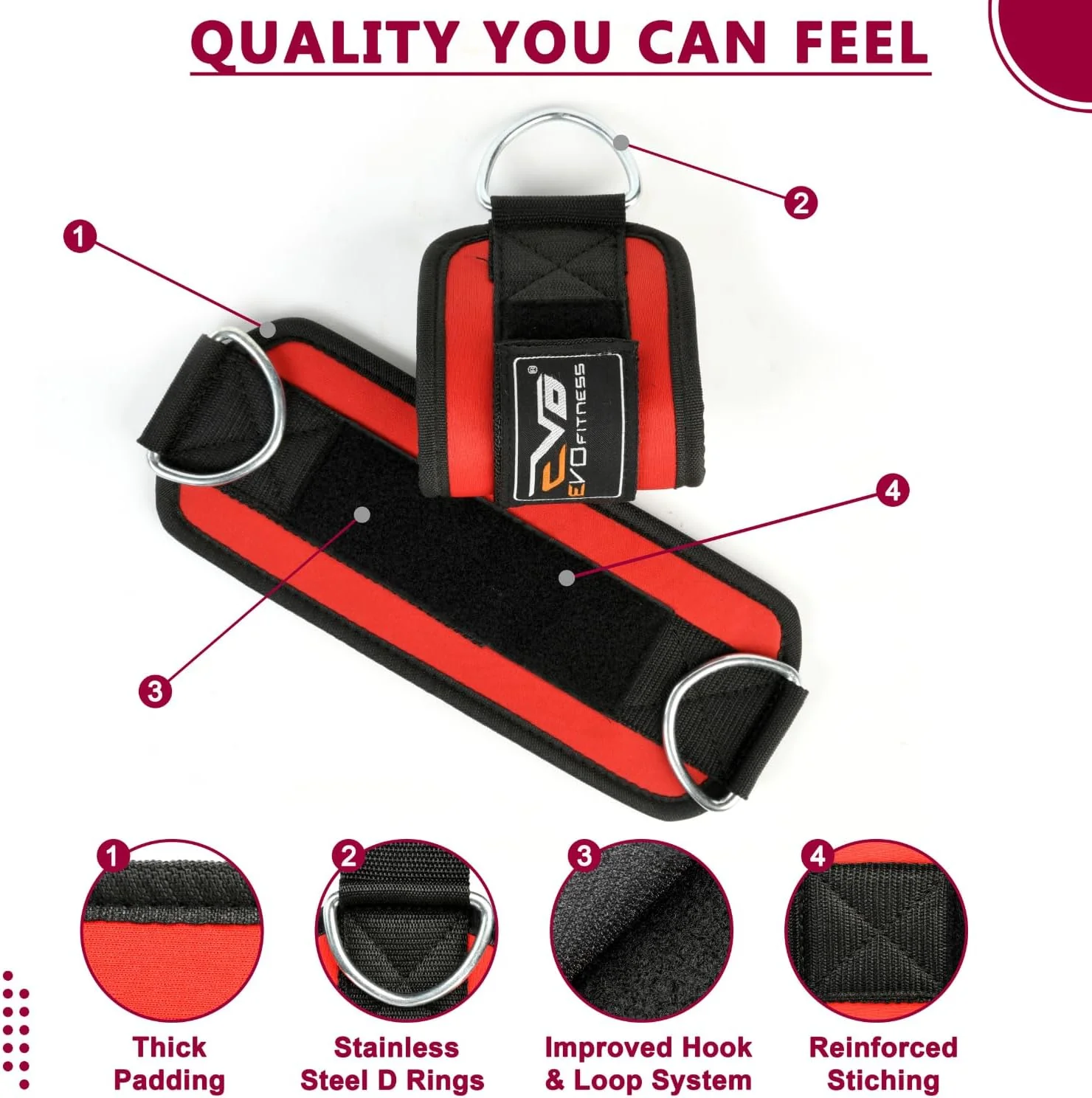 EVO Double D Ring Red - Image 8