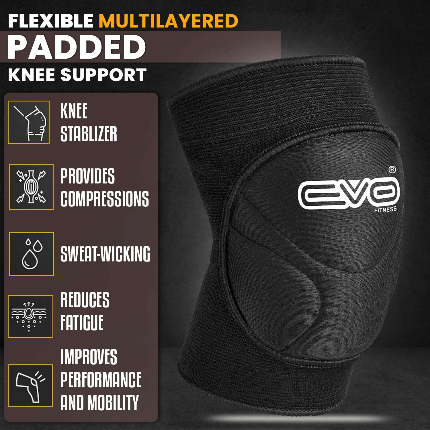 EVO Elasticated  Knee Pads - Image 5