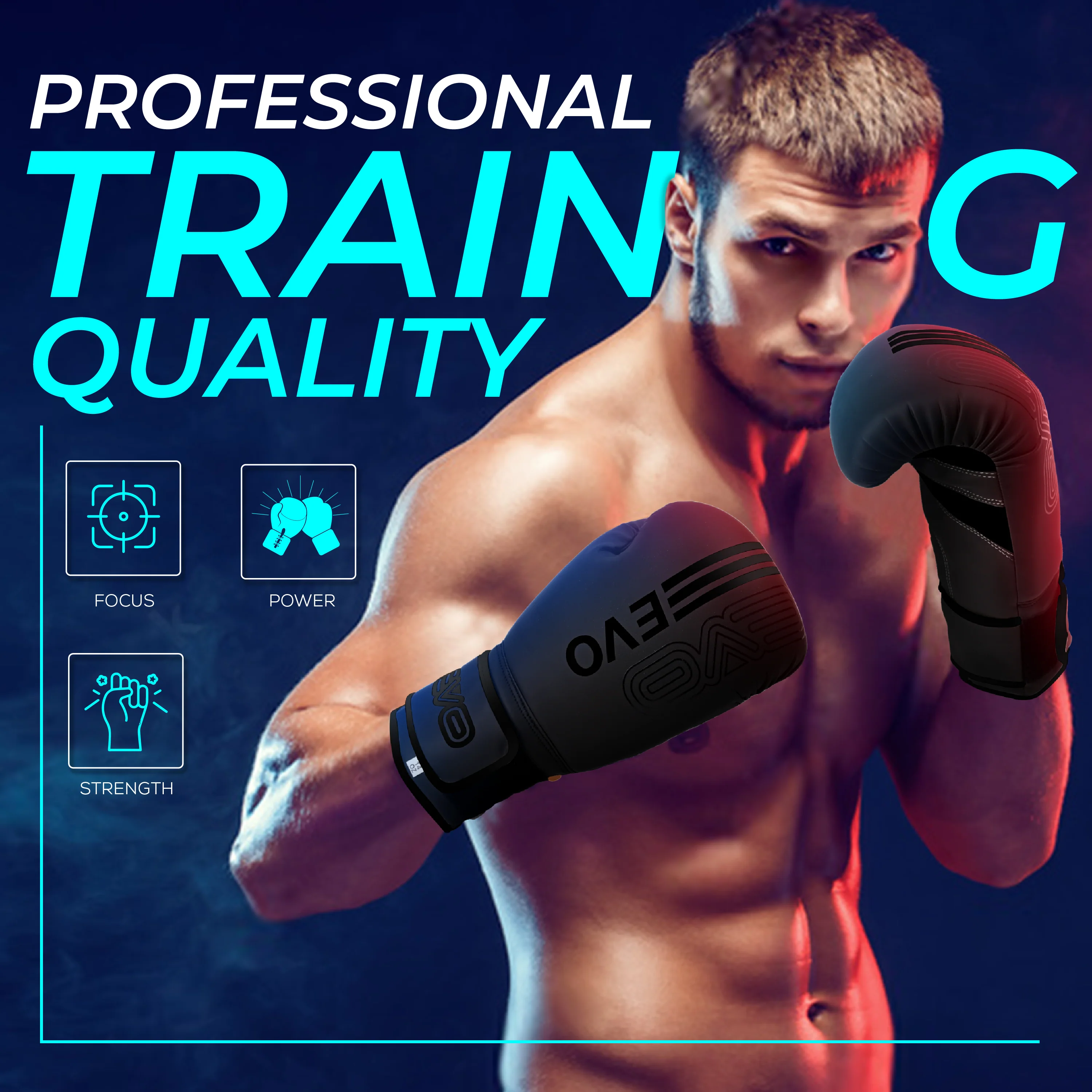 EVO Fitness Black Boxing Gloves and Focus Pads Deal - Image 5