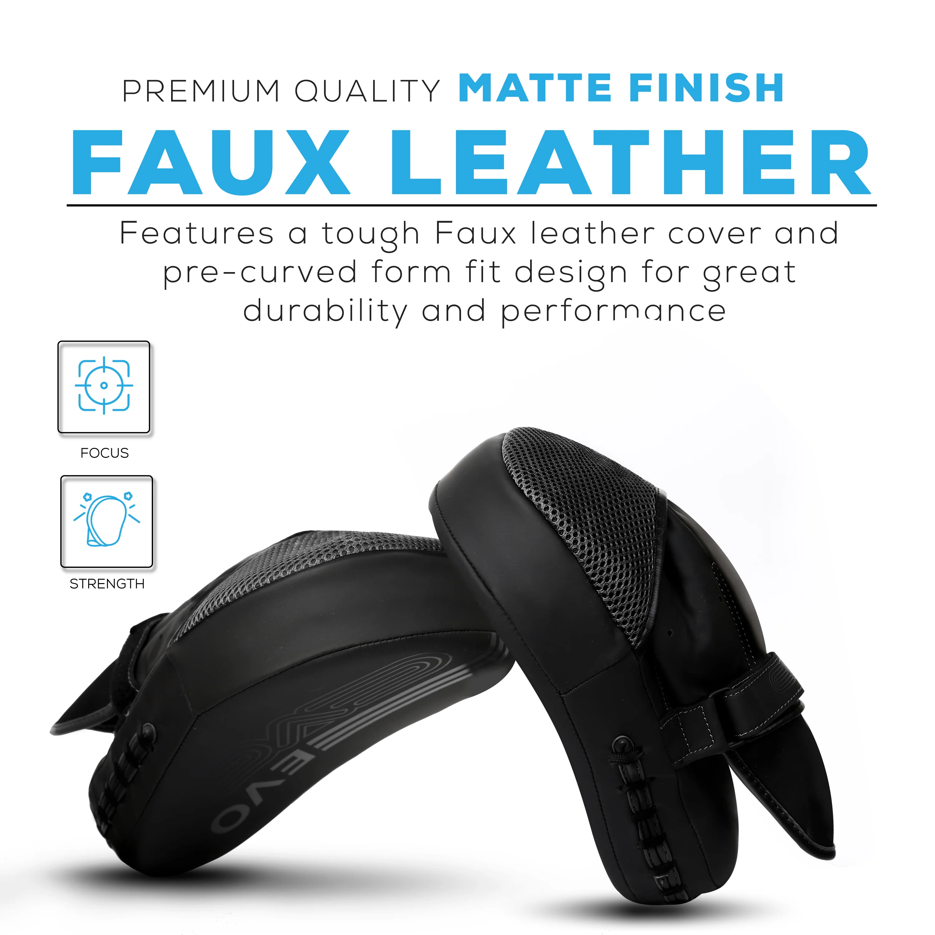 EVO Fitness Black Boxing Gloves and Focus Pads Deal - Image 7