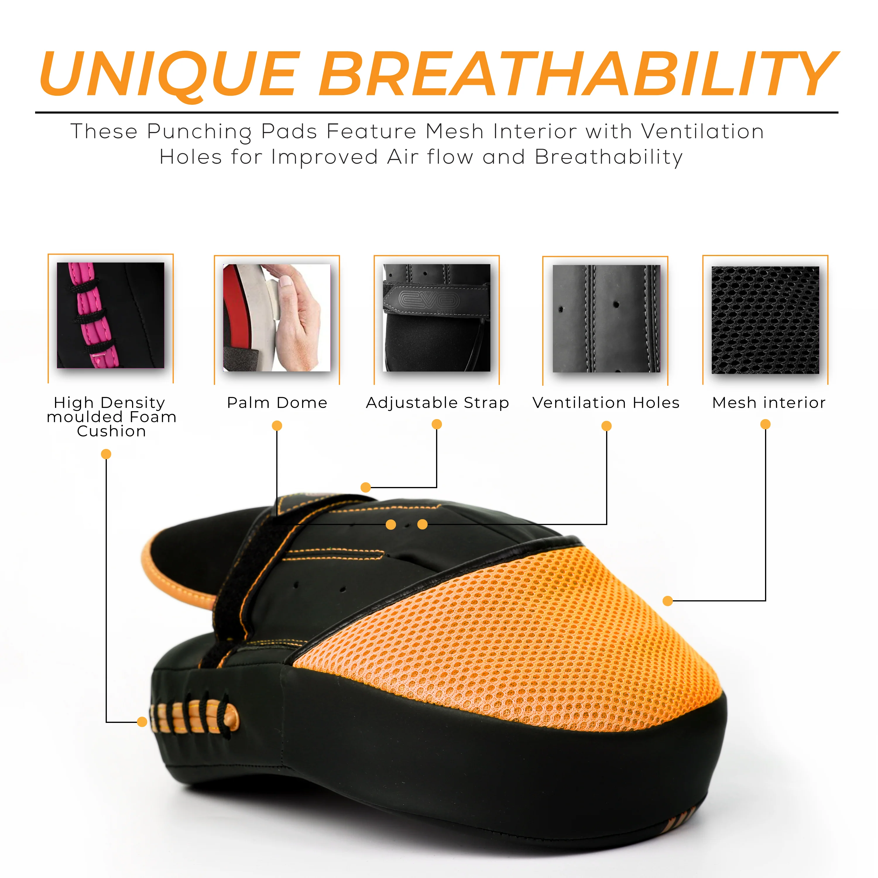 EVO Fitness Golden Boxing Gloves and Focus Pads Deal - Image 8