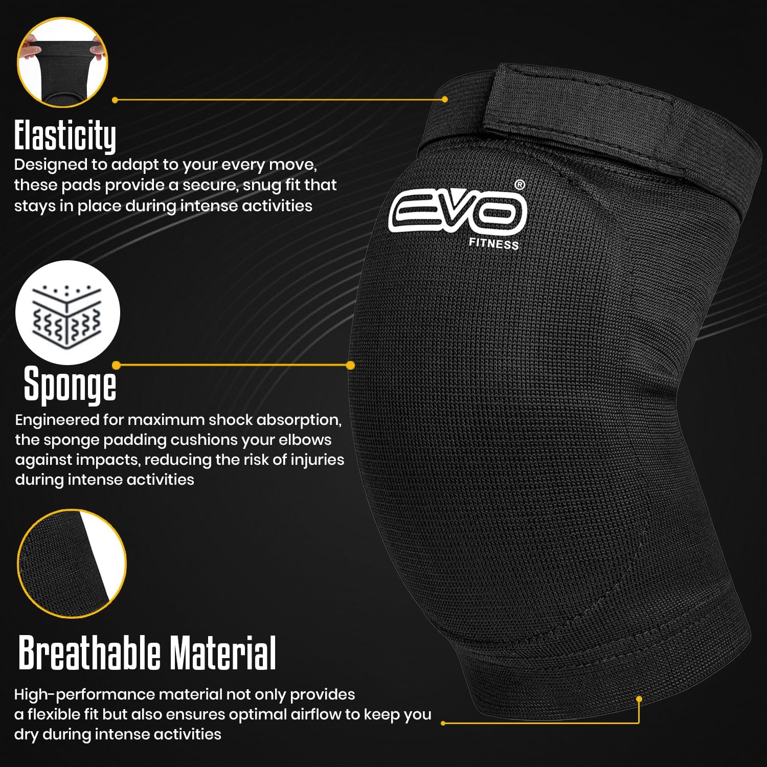 EVO Fitness Elbow brace support pad - Image 3