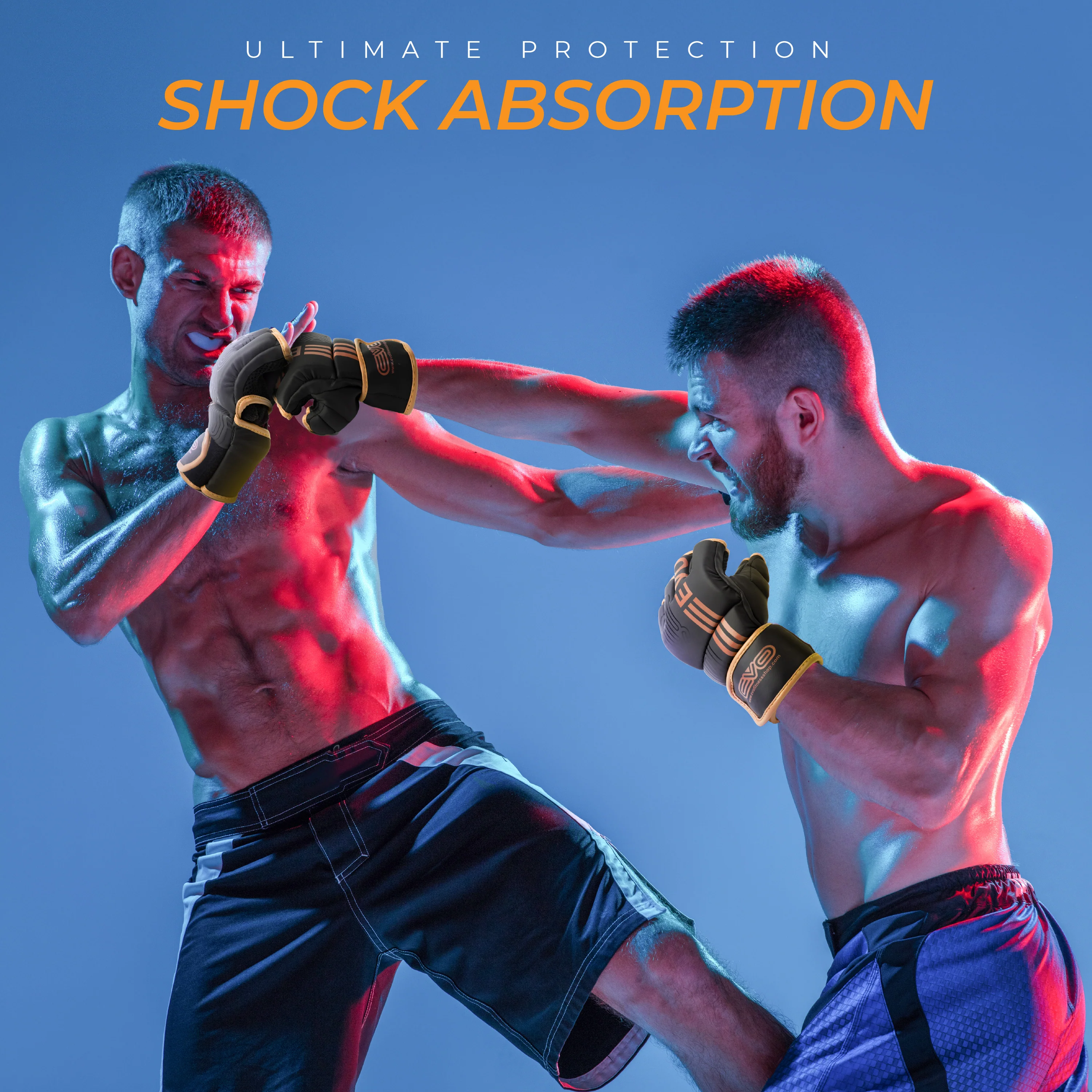 EVO Fitness Matte GOLDEN MMA Gloves - Image 7