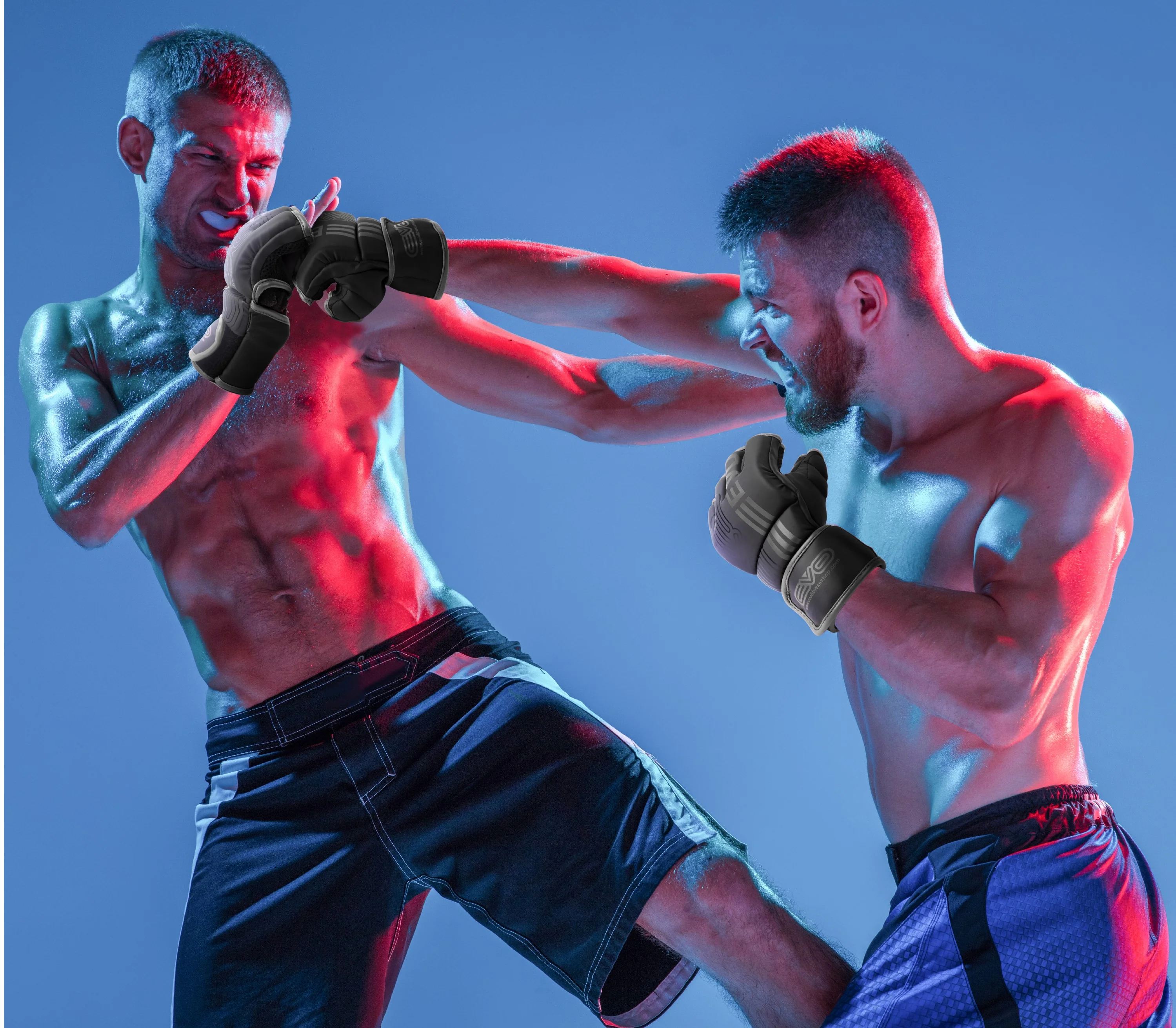 EVO Fitness Matte Black MMA Gloves - Image 7