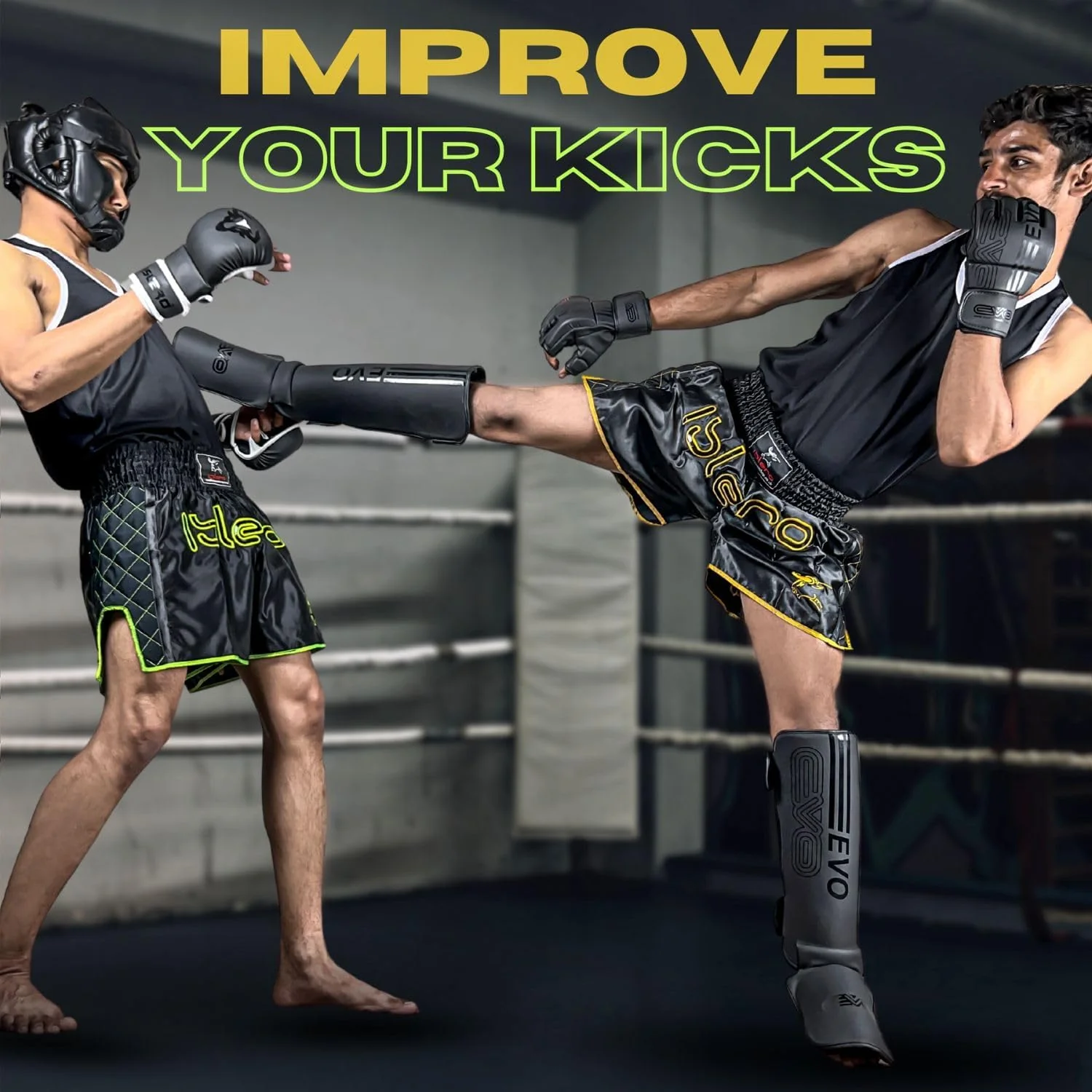 EVO Fitness Pro Shin Pads Instep Guards - Image 5