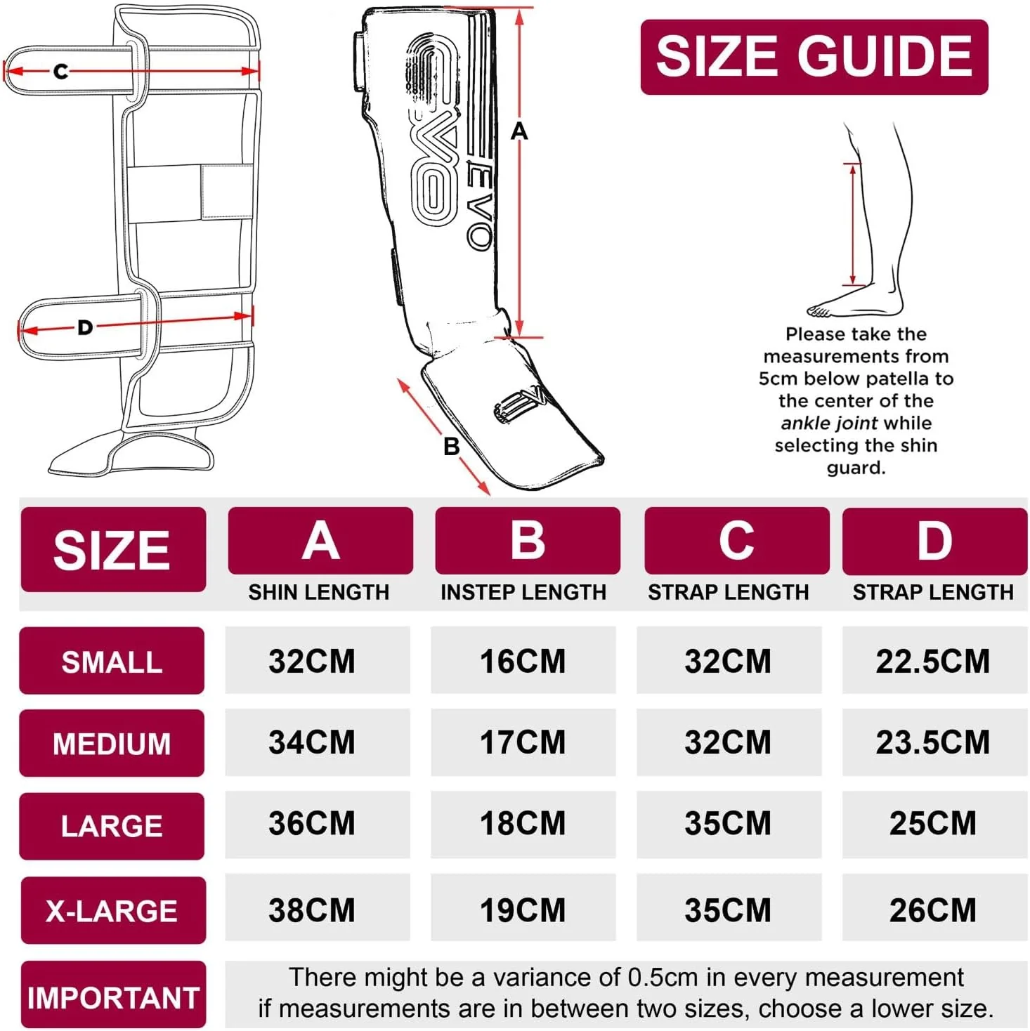 EVO Fitness Pro Shin Pads Instep Guards - Image 7