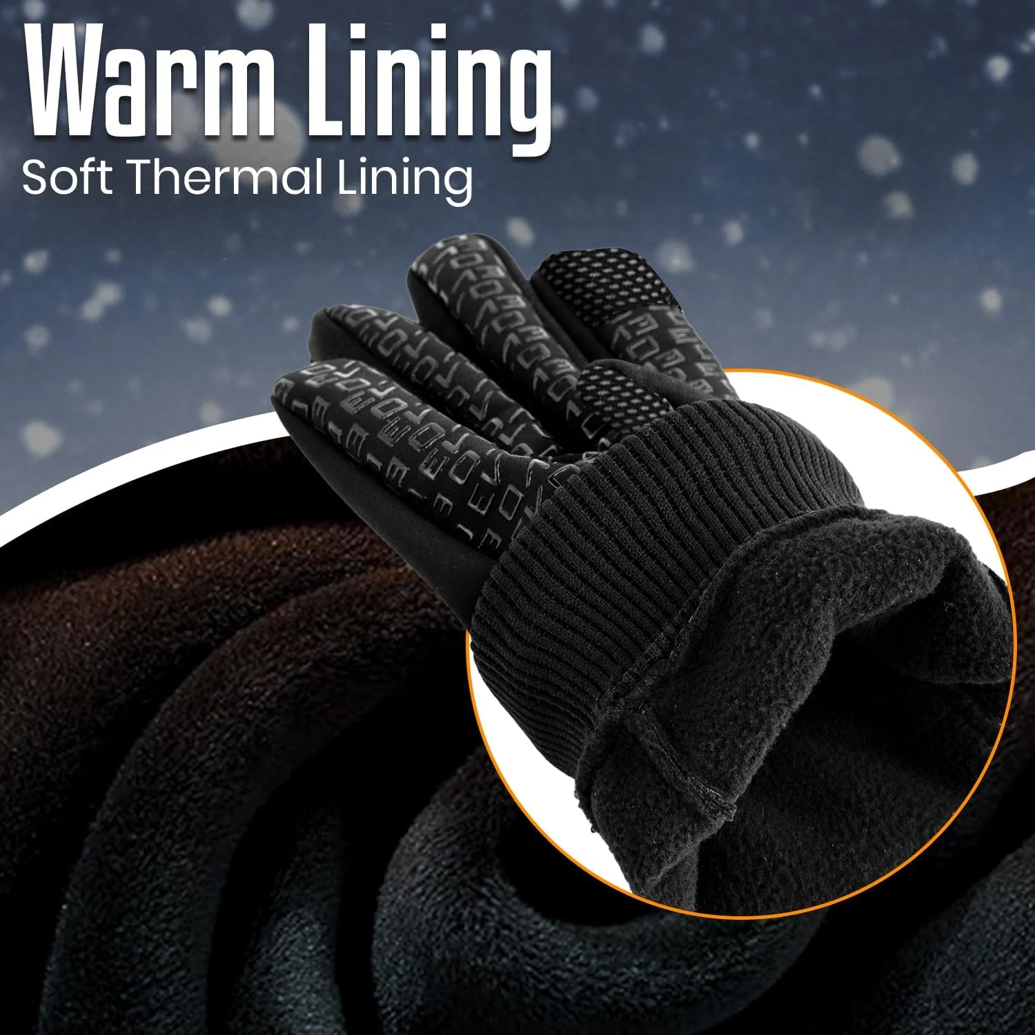 EVO Fitness mens Thermal Winter Gloves - Image 5