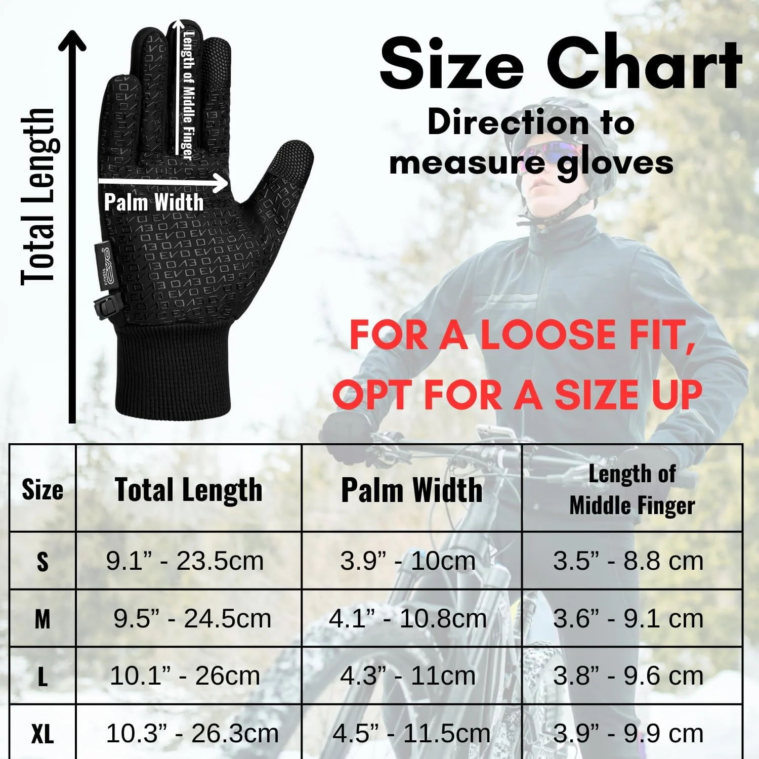 EVO Fitness mens Thermal Winter Gloves - Image 6