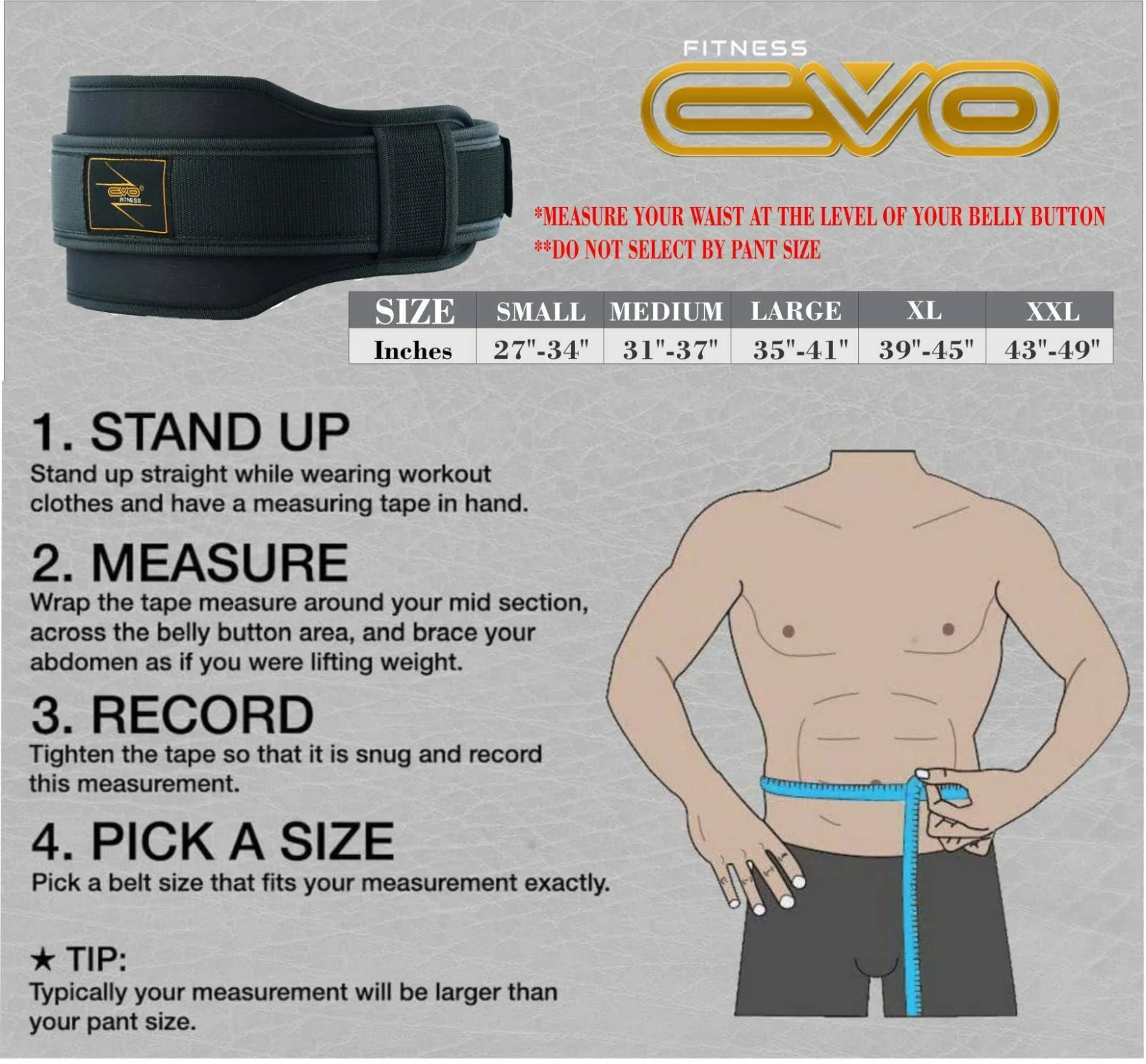 EVO Fitness Weight Lifting Neoprene Belt - Image 11