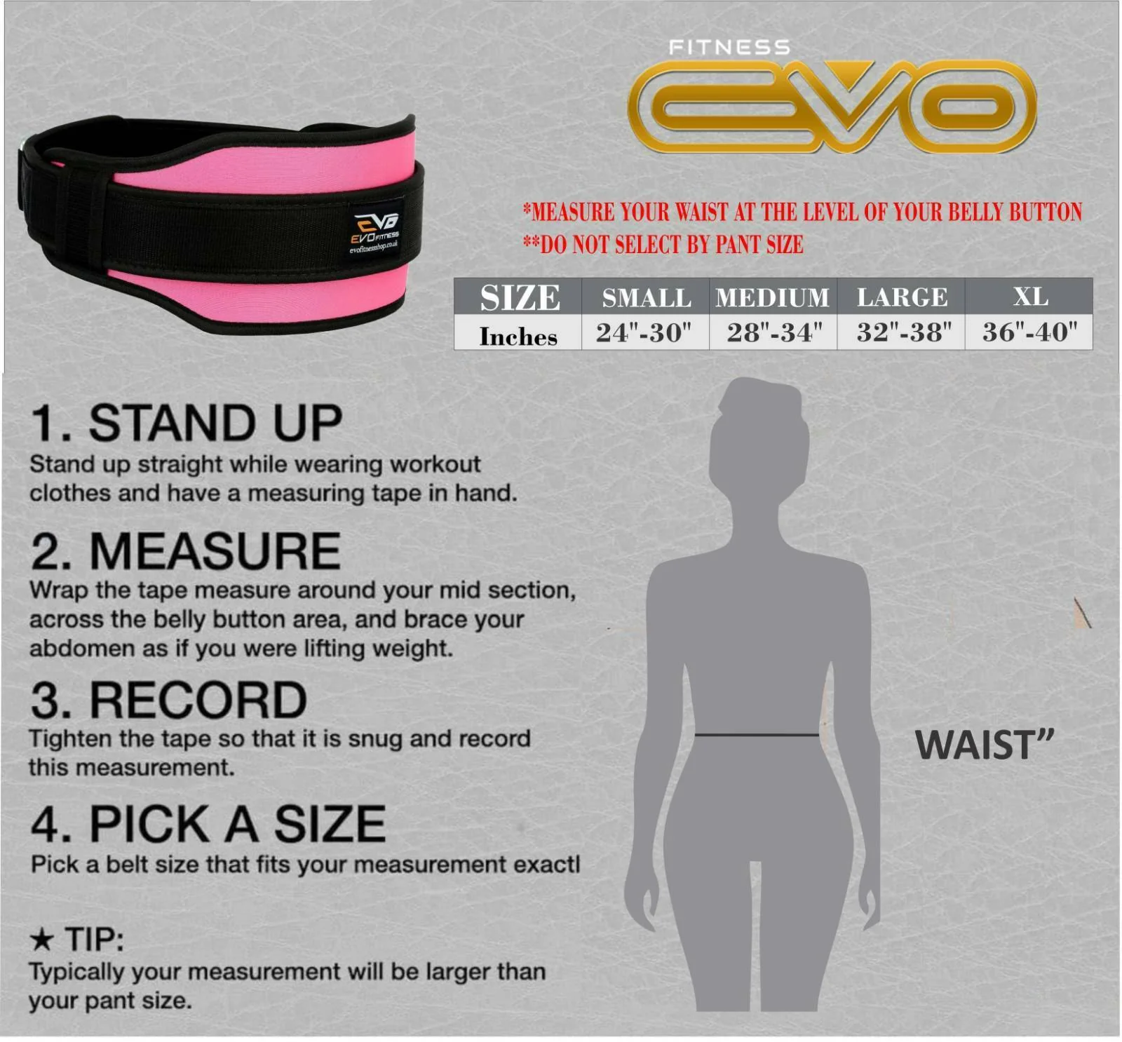 EVO Fitness Weight Lifting Neoprene Belt - Image 19