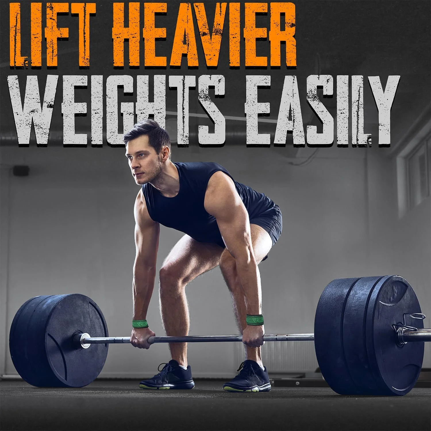 EVO Fitness Weight Lifting Straps green - Image 5