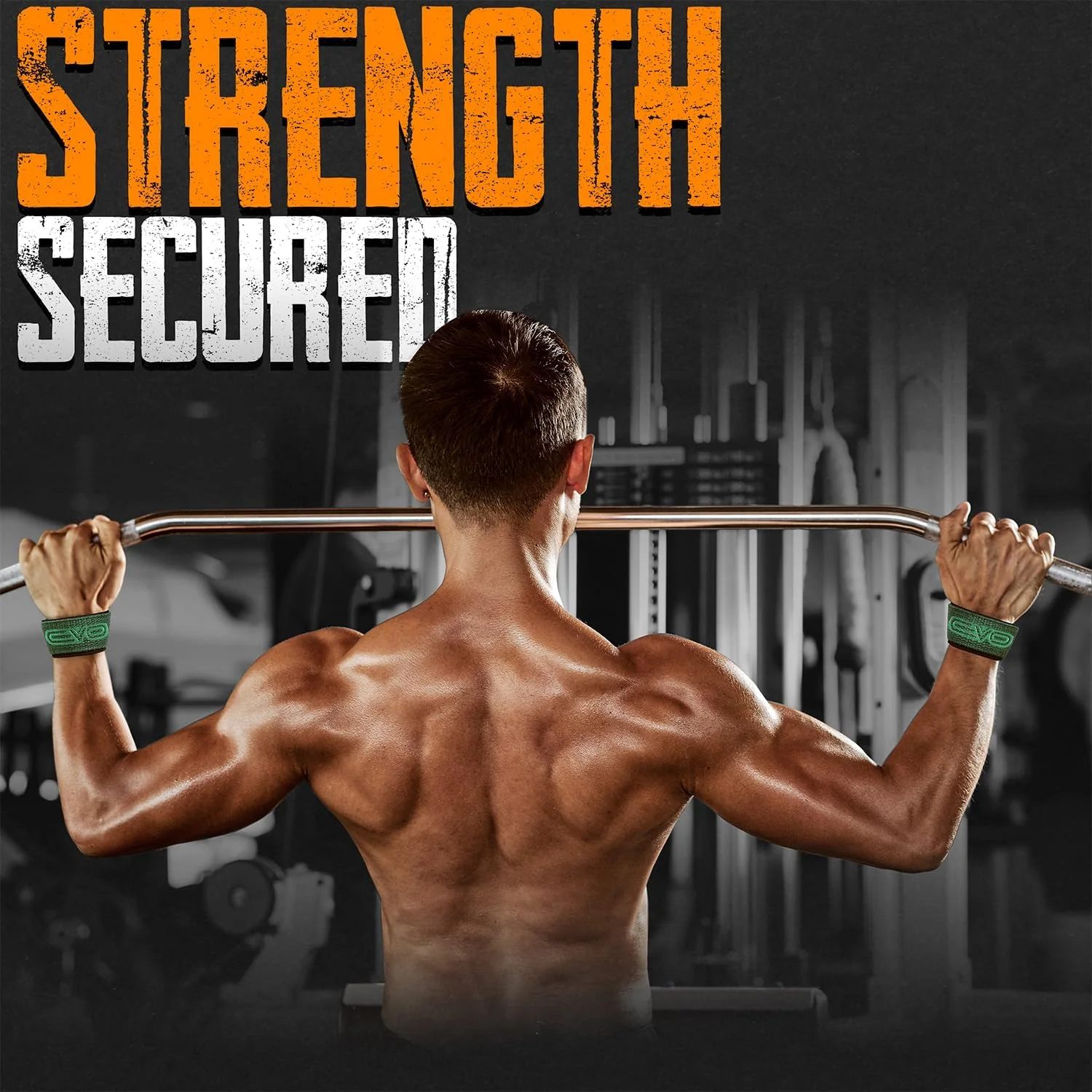 EVO Fitness Weight Lifting Straps green - Image 7