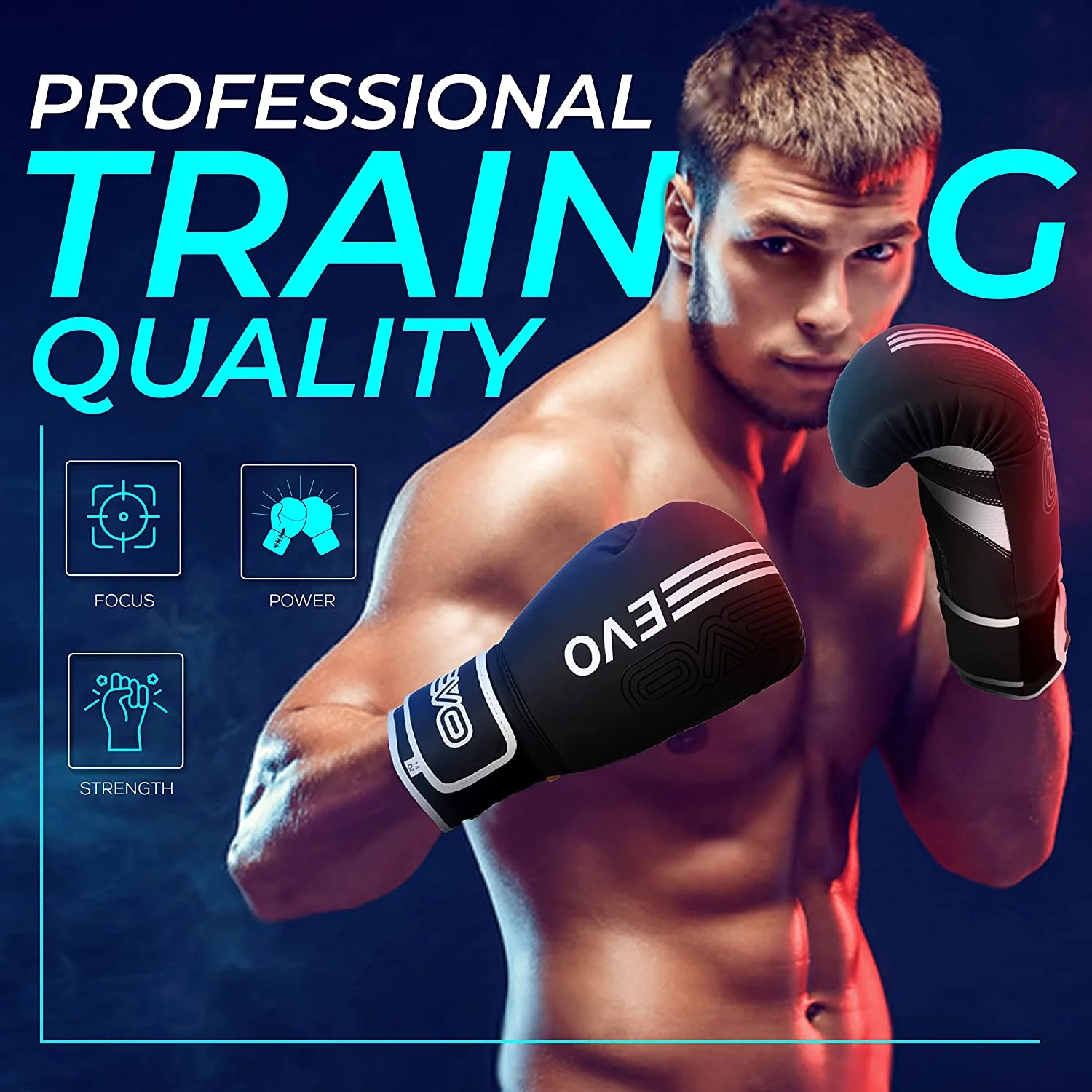 EVO FITNESS Predator Series Boxing Gloves - Image 7