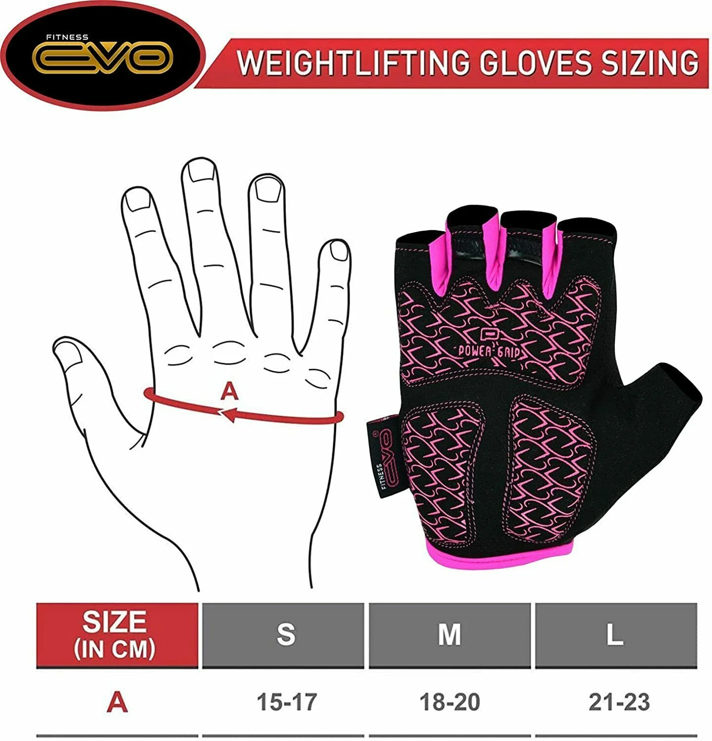 EVO Fitness Pink Weight Lifting Gym Gloves - Image 8