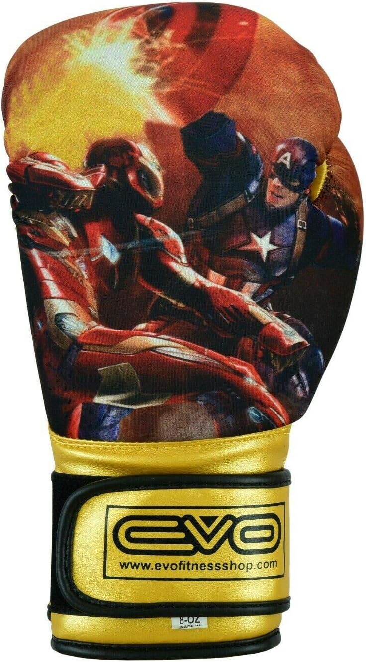 EVO KIDS CAPTAIN AMERICA BOXING GLOVES - Image 3