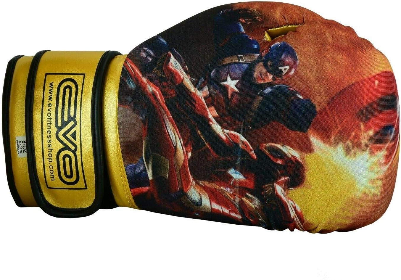 EVO KIDS CAPTAIN AMERICA BOXING GLOVES - Image 4