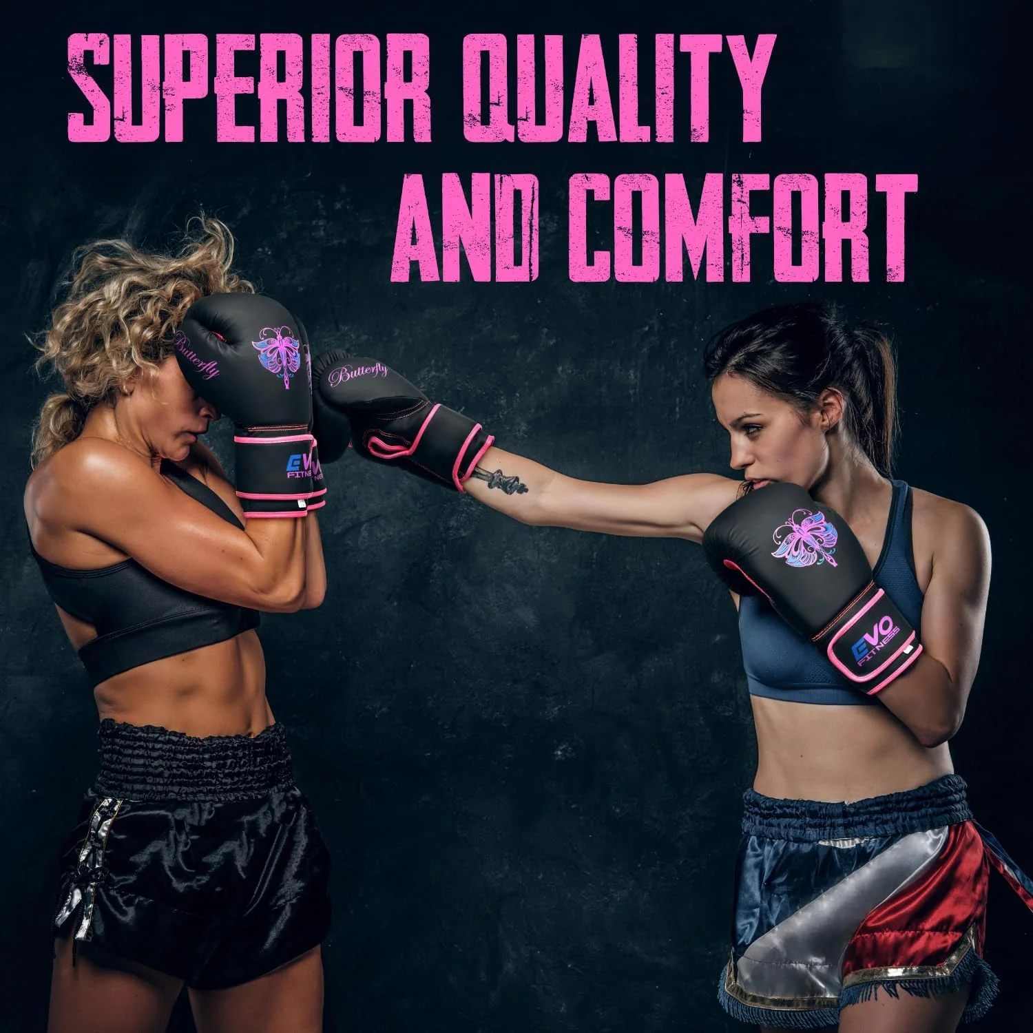 EVO Ladies Butterfly Boxing Gloves - Image 6
