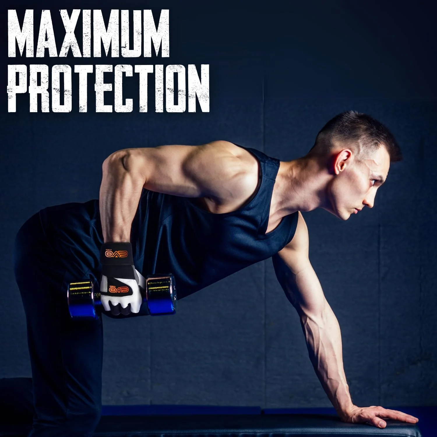 EVO Leather White Cycling Gloves - Image 5