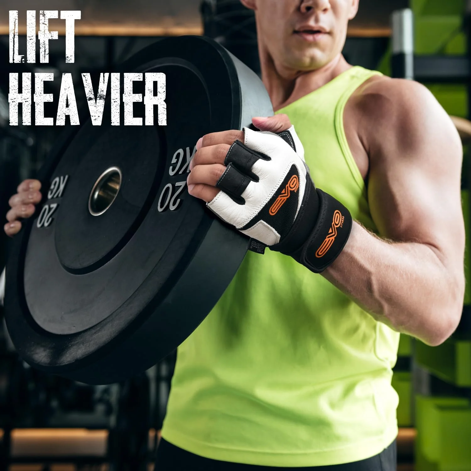 EVO Leather White Cycling Gloves - Image 8