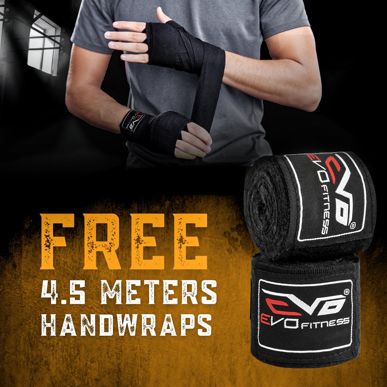 EVO Matte Leather GEL Boxing Gloves - Image 4