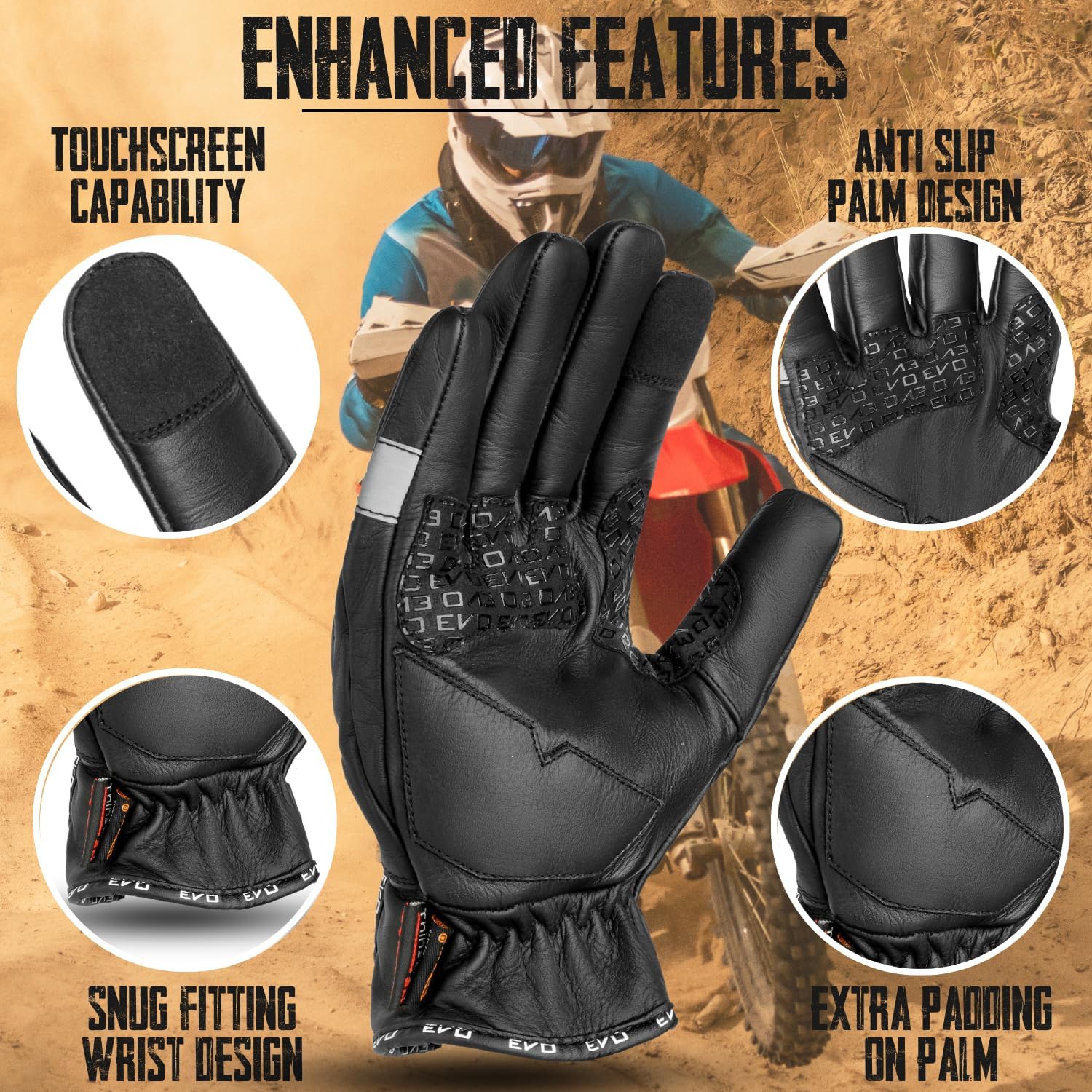 EVO 012 Motorbike Motorcycle Gloves - Image 8