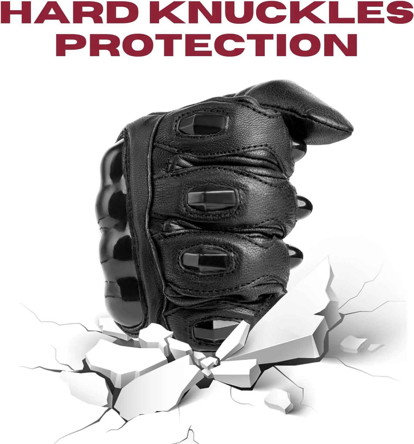 EVO Pro Leather Motorbike Gloves with Inner Thermals - Wind & Waterproof - Image 6