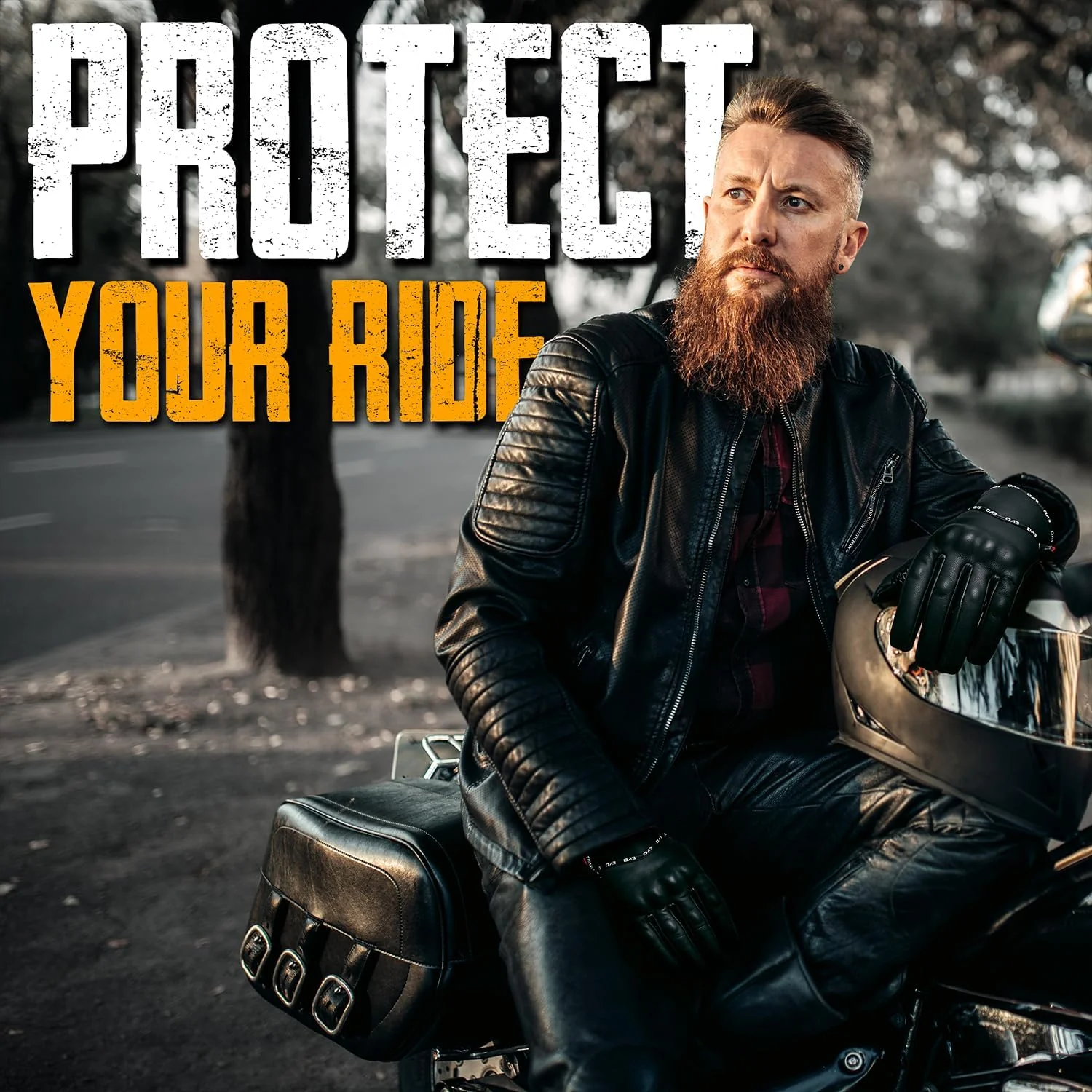 EVO PURE Leather Winter Knuckle Gloves - Image 5