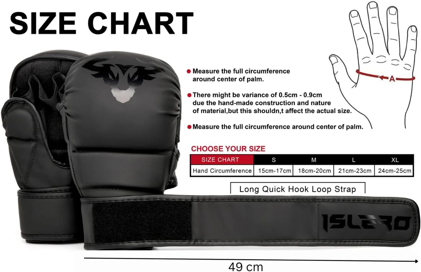 Islero Bull Matte Black MMA Gloves - Image 7