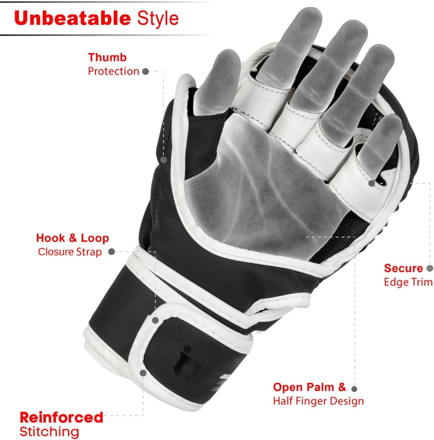 Islero Bull White MMA Gloves - Image 3