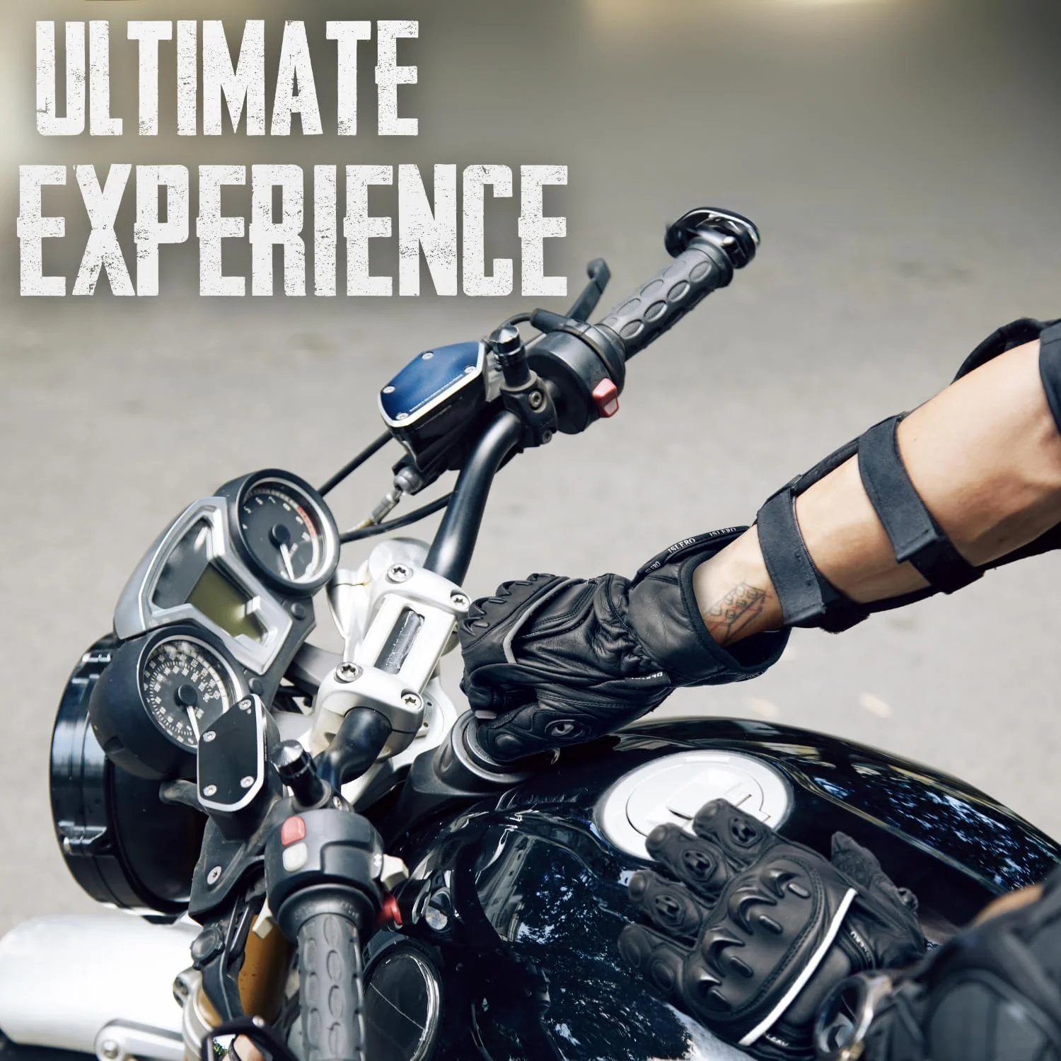 Islero Motorbike leather full finger Gloves - Image 6