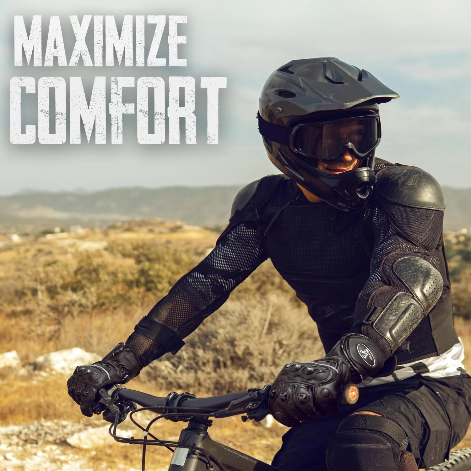 Islero Motorbike leather full finger Gloves - Image 7