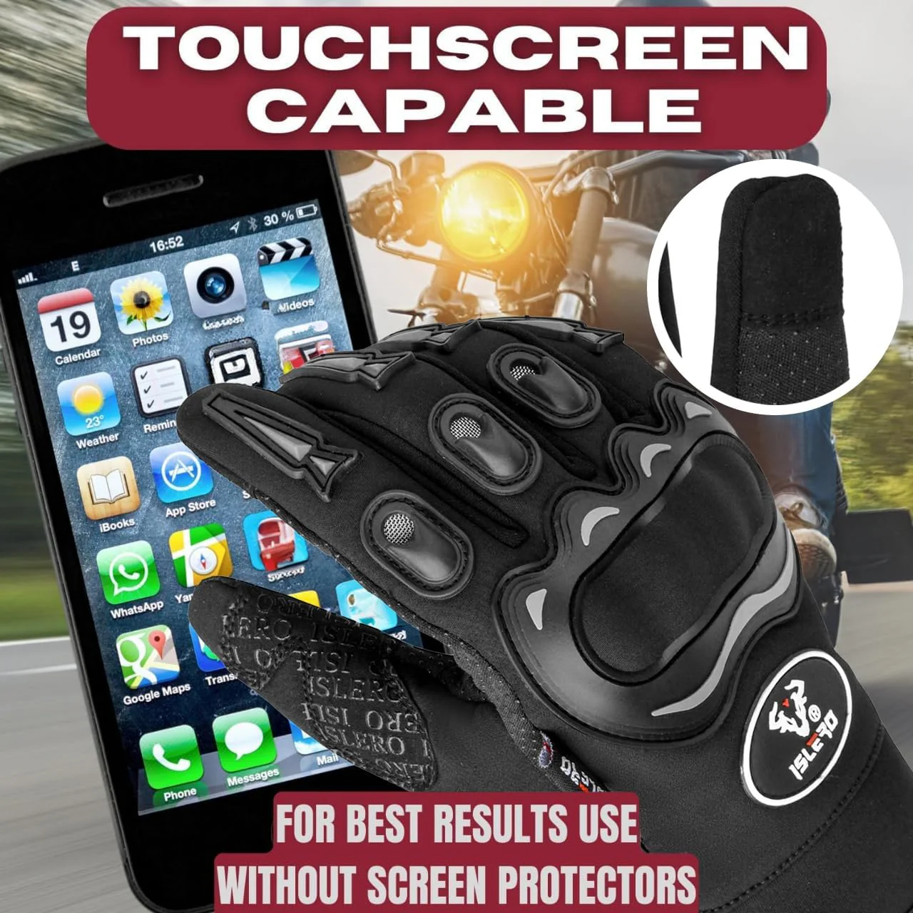 Islero Motorcycle Heavy Duty Gloves - Image 5