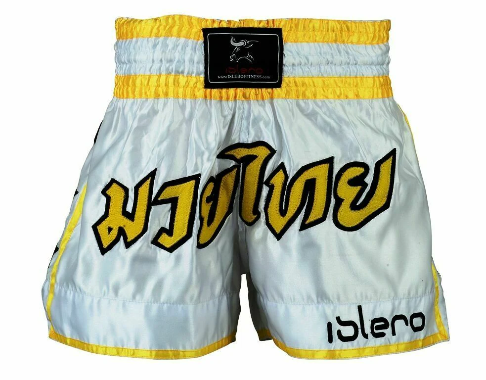 ISLERO White Muay Thai Shorts - Image 4